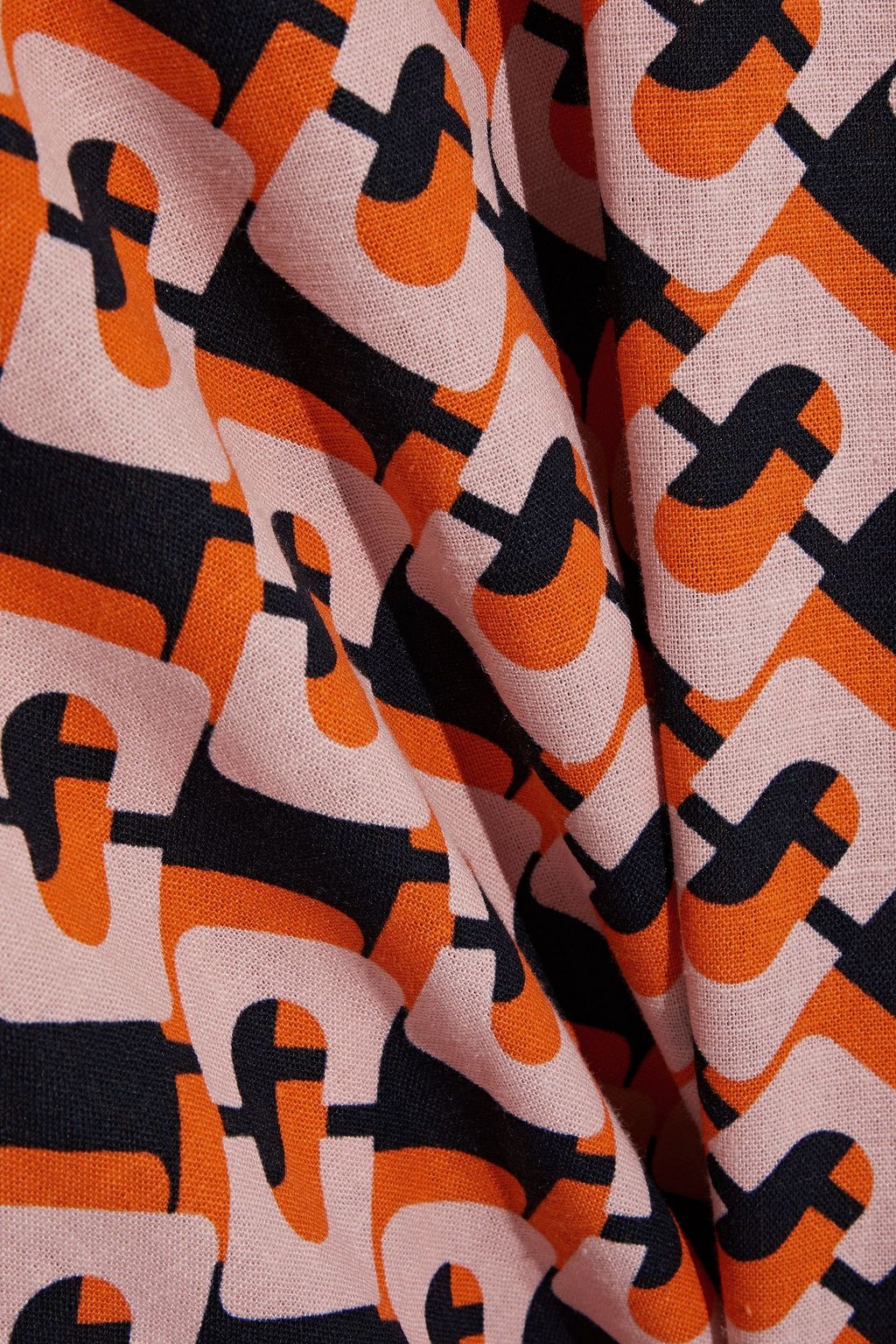 DIANE VON FURSTENBERG Vienna ruffled printed linen-blend midi wrap dress