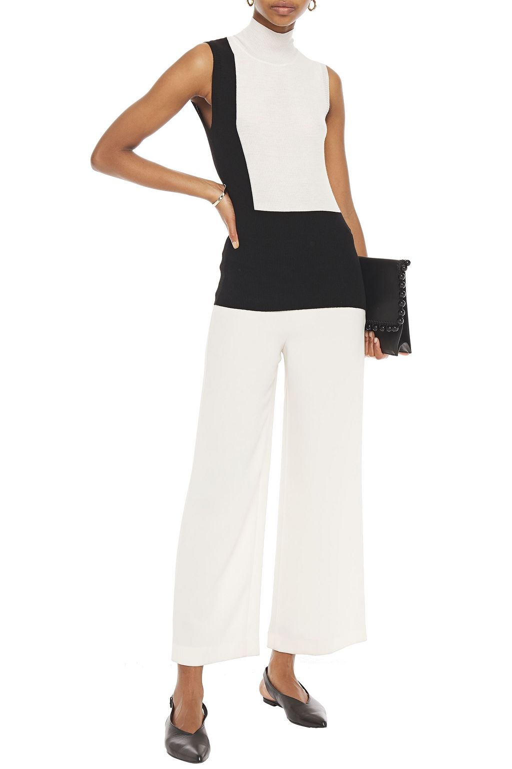 MISSONI Intarsia wool turtleneck top