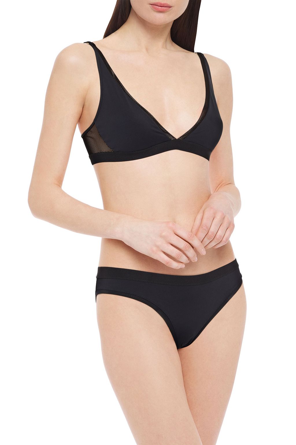 STELLA MCCARTNEY Mesh-trimmed low-rise bikini briefs