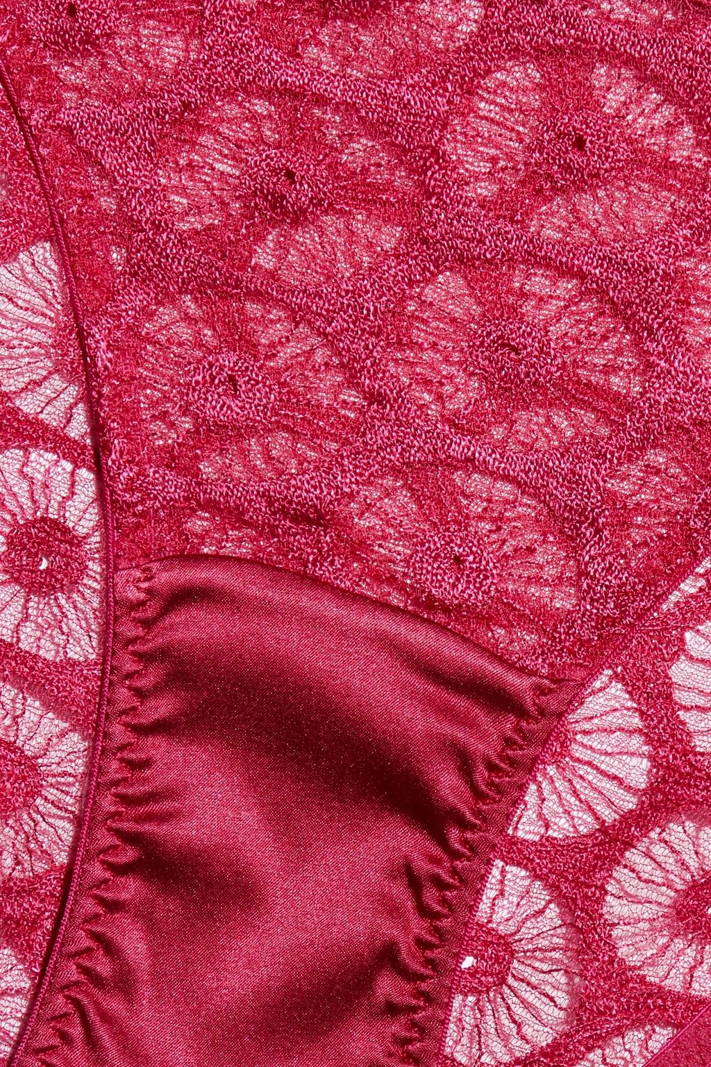 MYLA Carnaby satin-trimmed Leavers Lace low-rise briefs