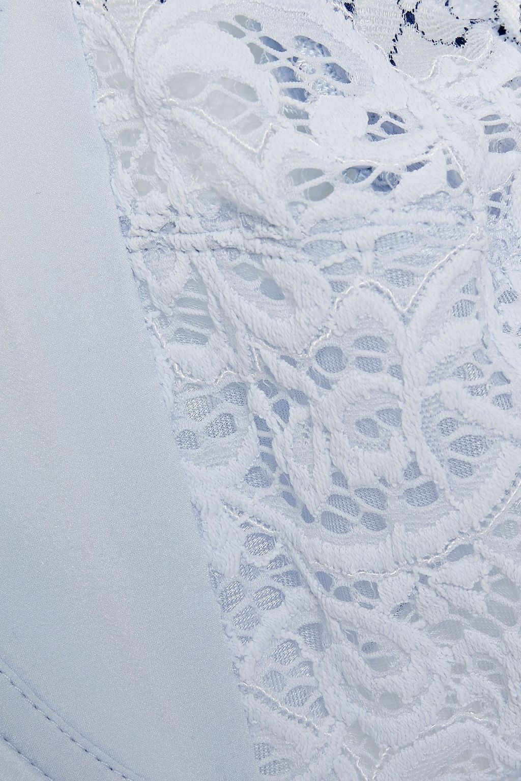 WACOAL Crepe de chine, lace and mesh underwired bra