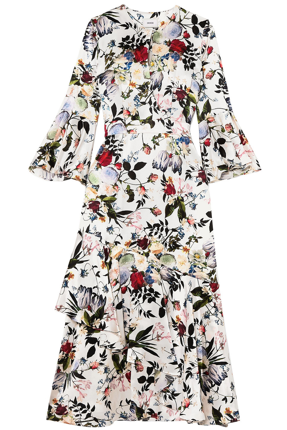 Erdem Woman Florence Floral-print Silk Midi Dress White Size 6