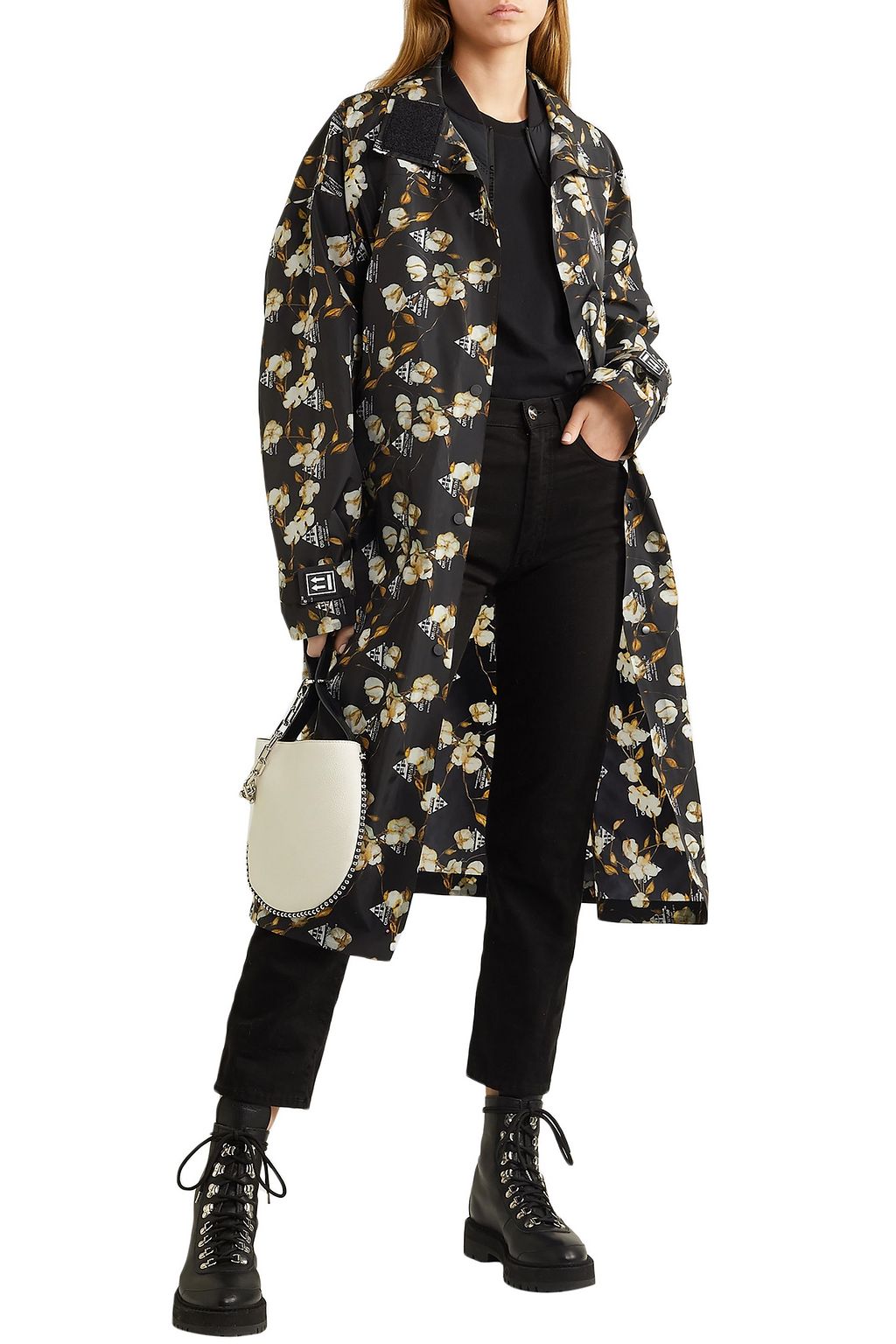 OFF-WHITE™ Layered printed shell raincoat