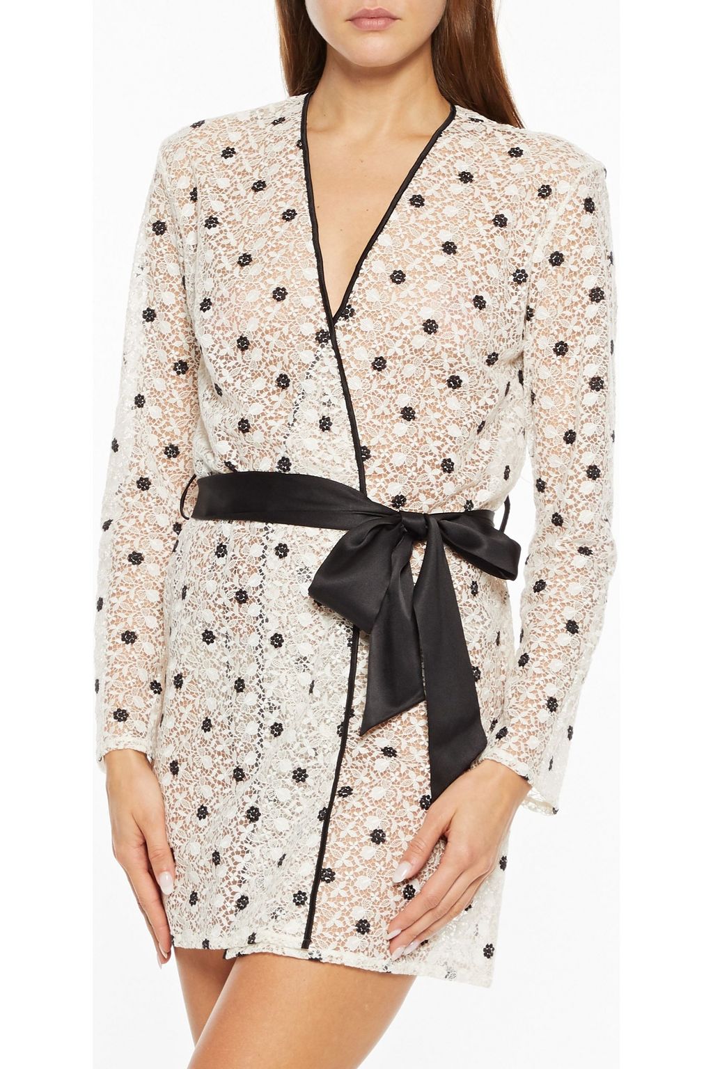 MYLA Bloomsbury belted embroidered lace robe