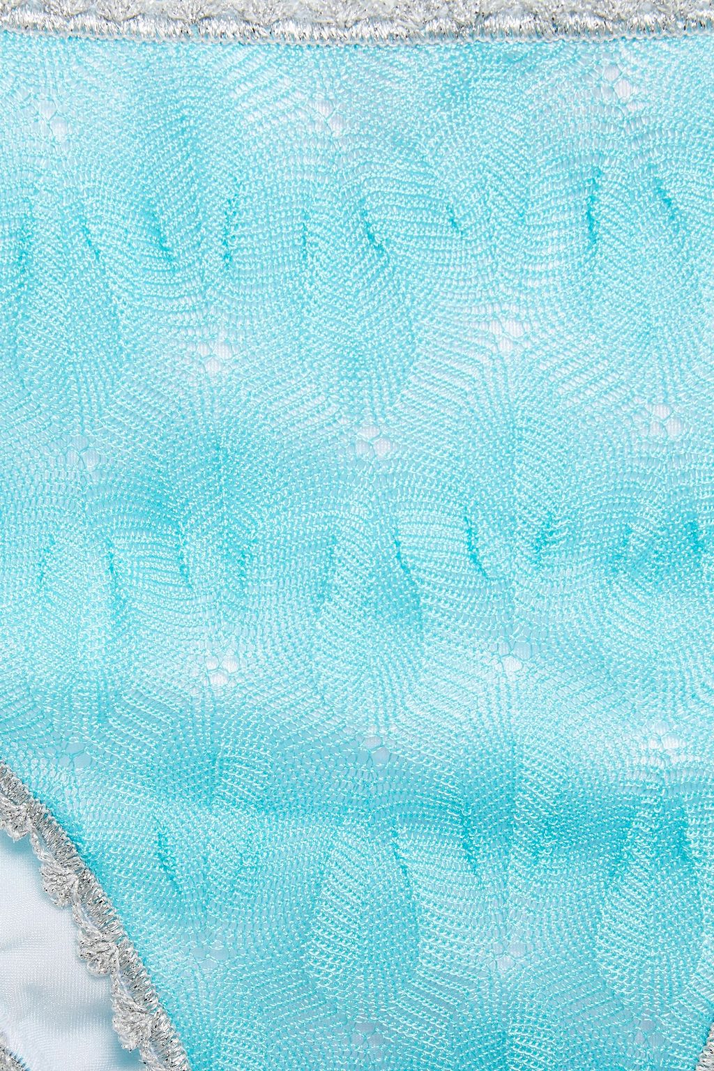 MISSONI MARE Metallic-trimmed crochet-knit underwired bikini