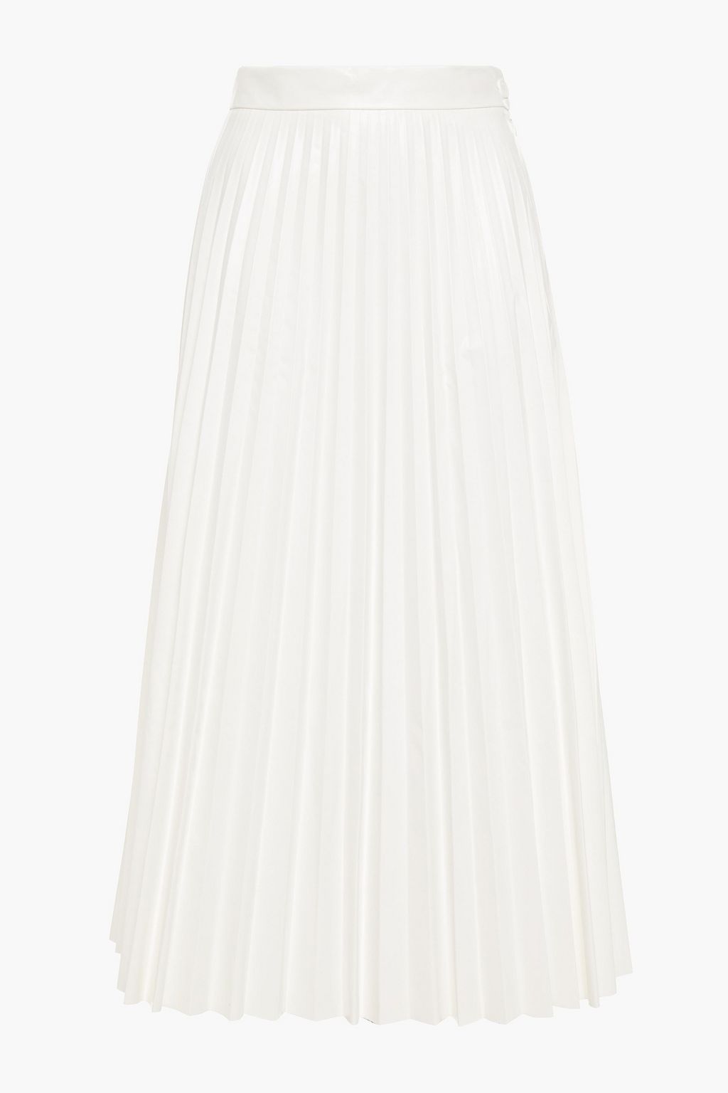 off white pleated midi skirt