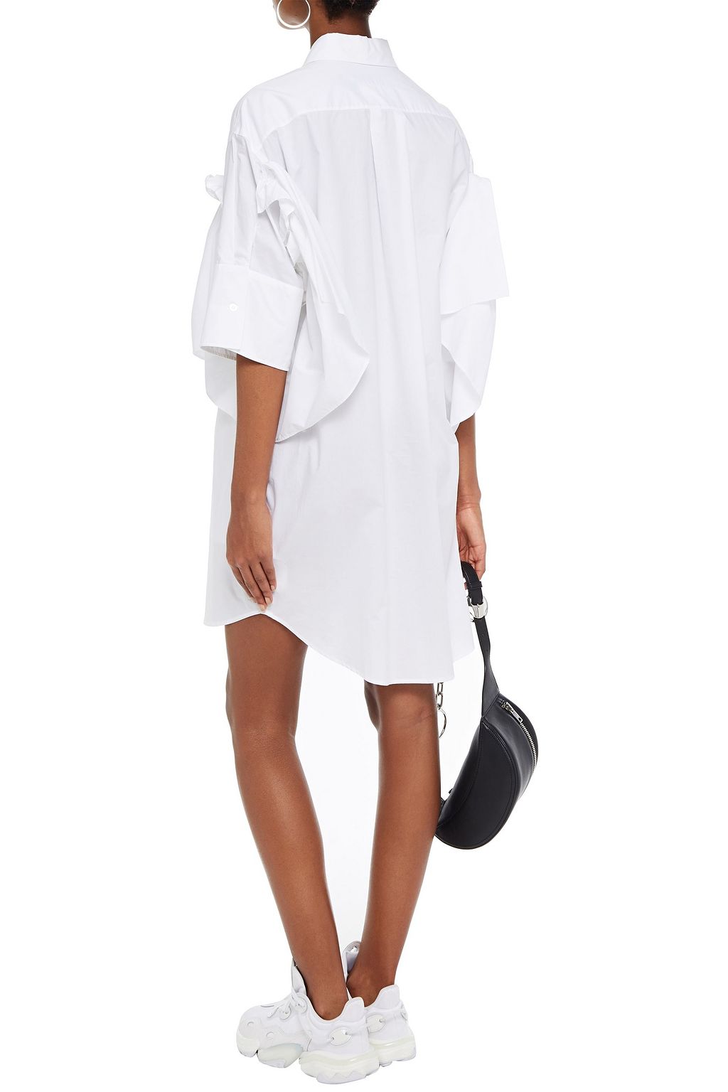 open lace back dress MY BOYFRIENDS SHIRT AGAIN POPLIN MINI DRESS – AKIRA