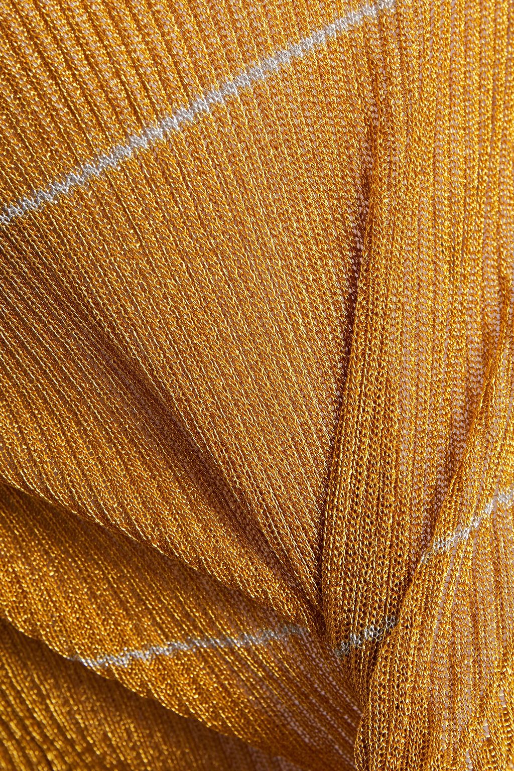 MISSONI Metallic striped ribbed-knit sweater