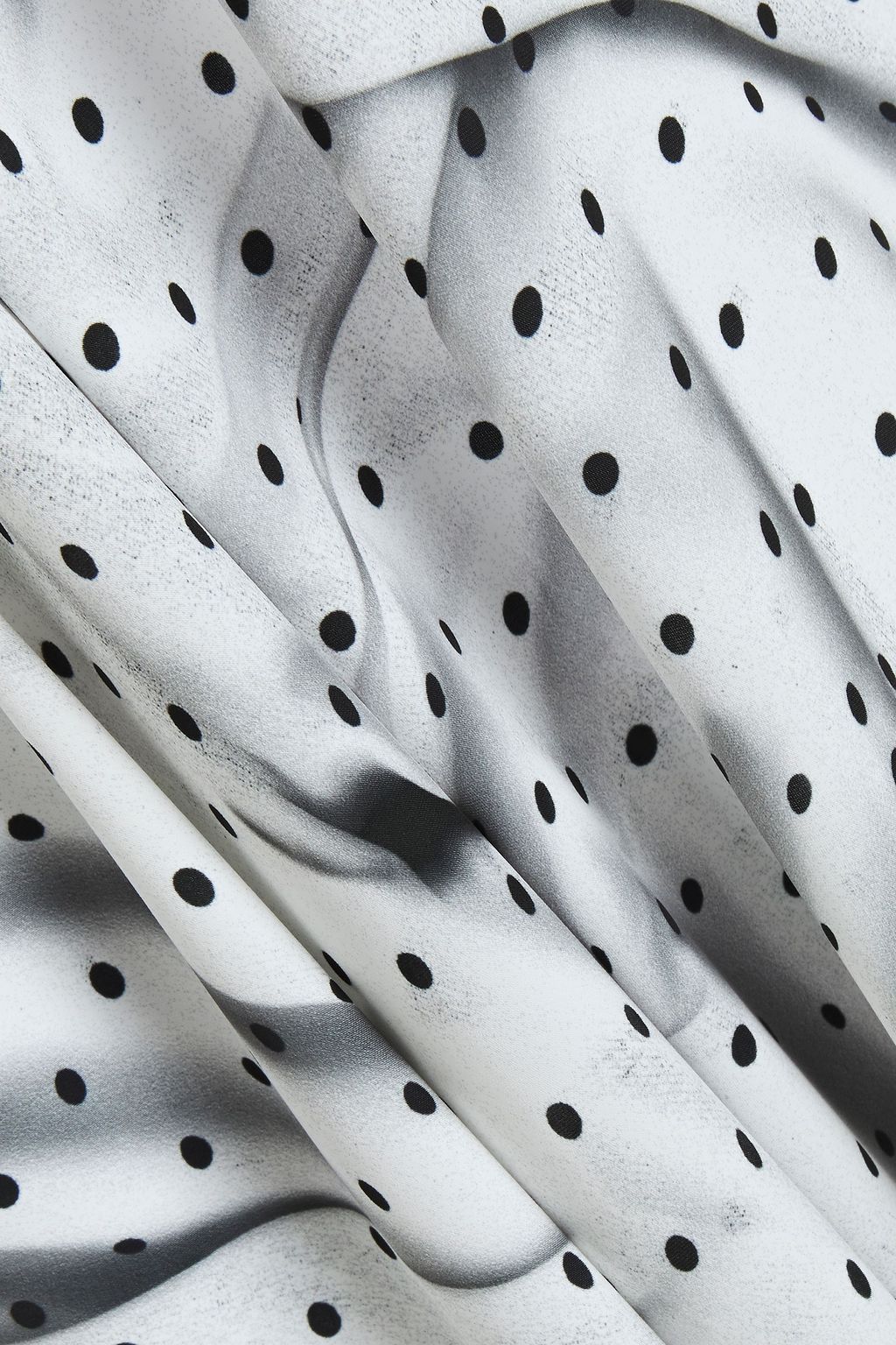 MM6 MAISON MARGIELA Asymmetric draped polka-dot crepe dress