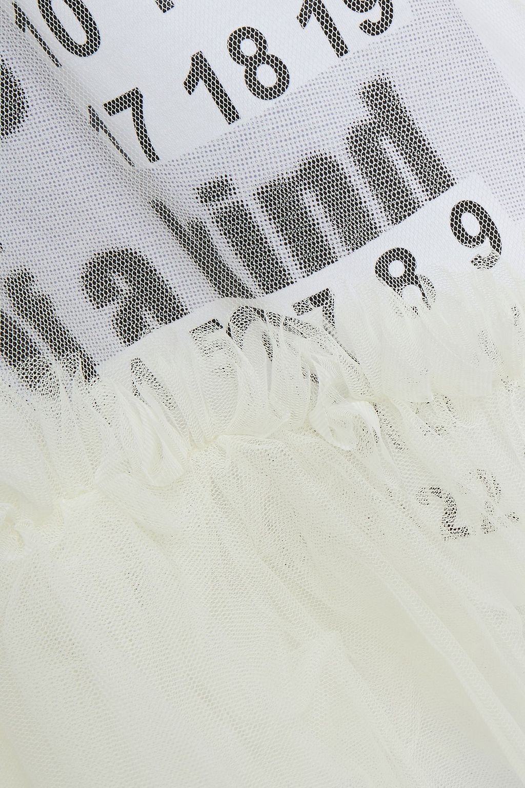 MM6 MAISON MARGIELA Layered tulle and printed cotton-jersey top