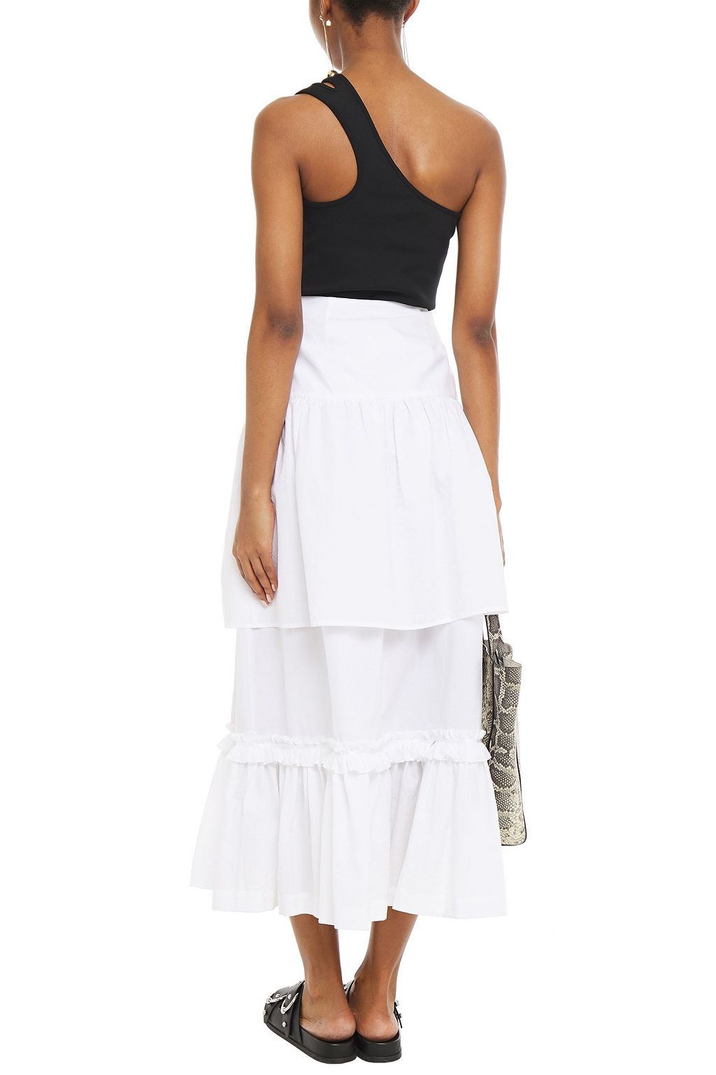 MM6 MAISON MARGIELA Layered cotton-poplin midi skirt