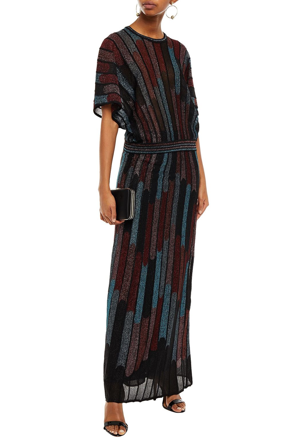 M MISSONI Metallic crochet-knit maxi skirt