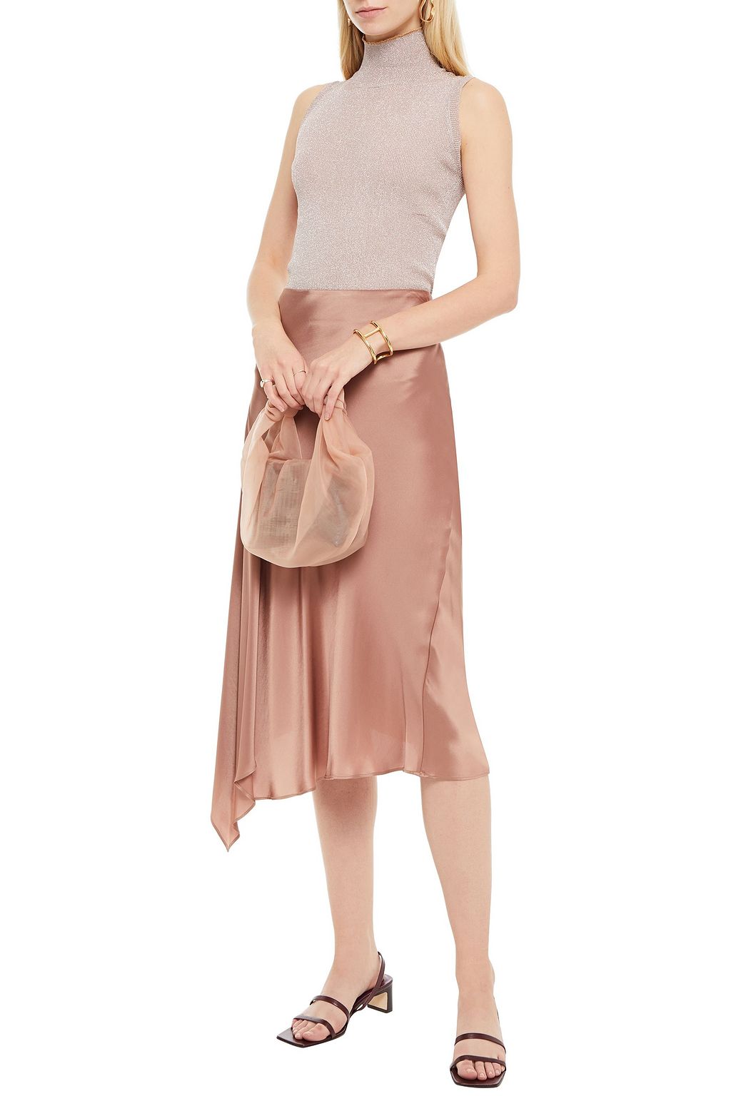 MISSONI Metallic knitted turtleneck top