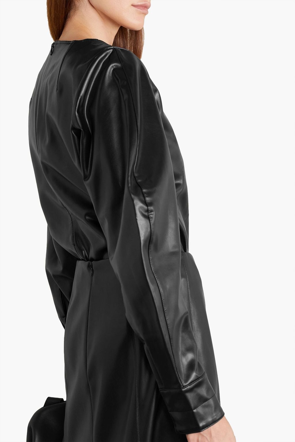 CAES Faux leather top