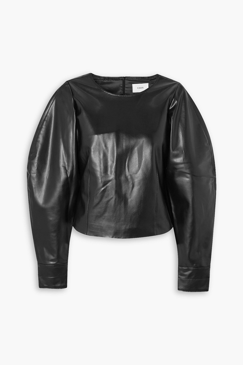 Faux leather top