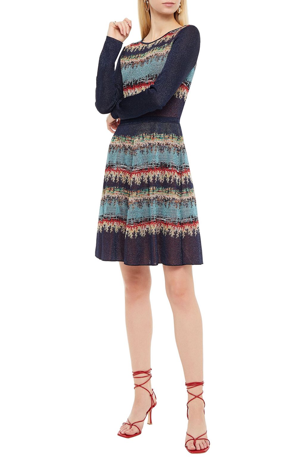 MISSONI Metallic jacquardknit dress THE