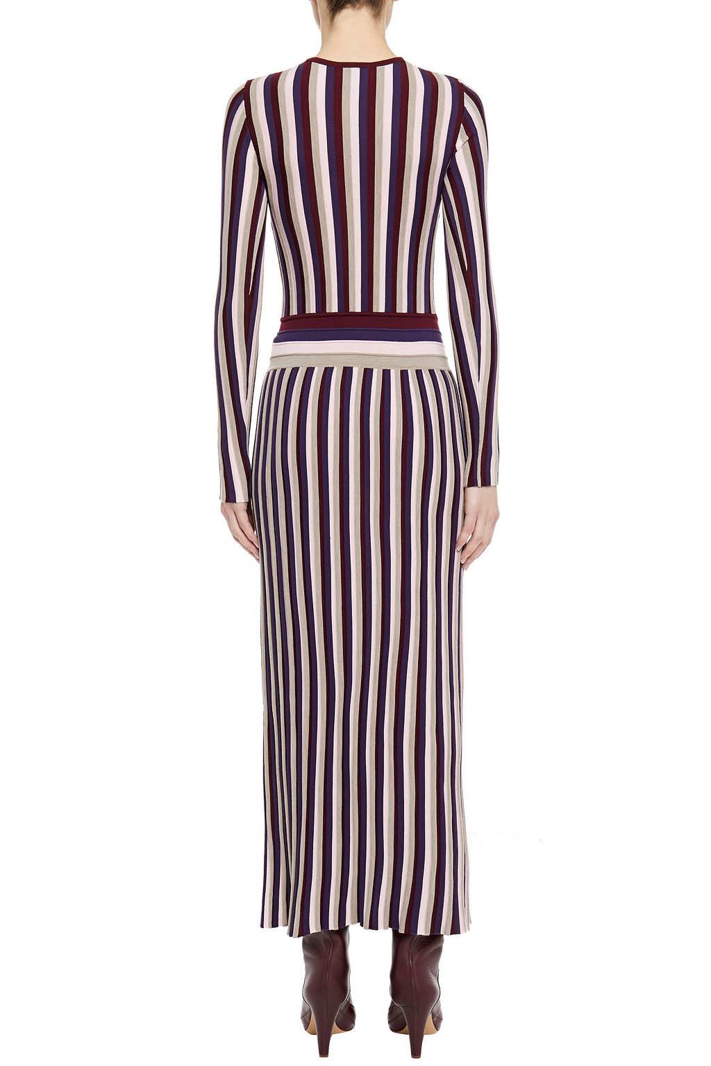 GABRIELA HEARST Elisabeth pleated striped wool maxi dress