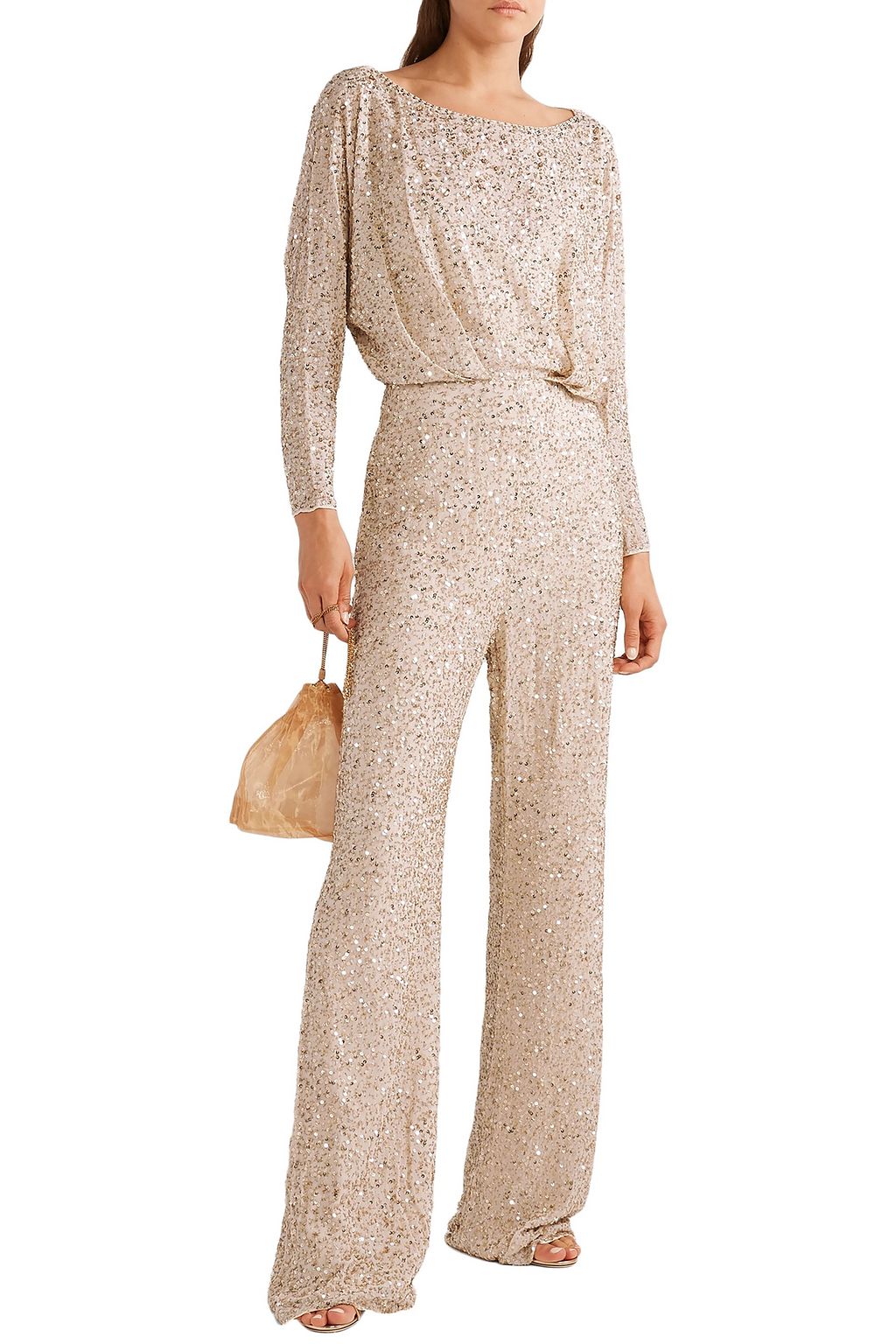 JENNY PACKHAM Babette embellished gauze jumpsuit