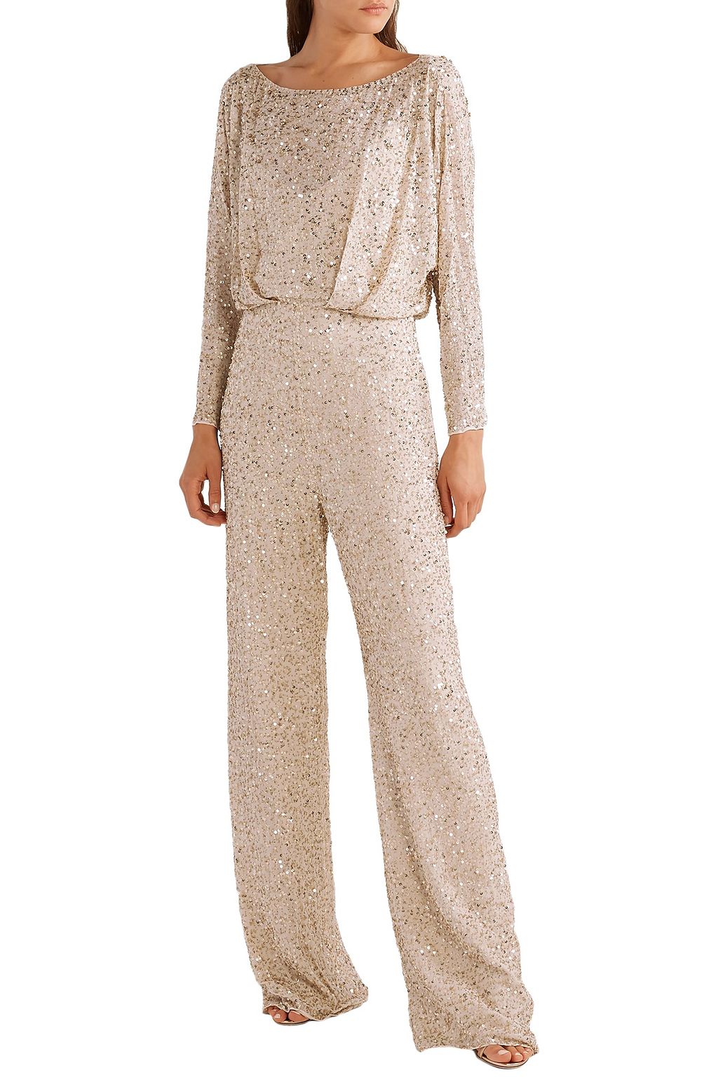 JENNY PACKHAM Babette embellished gauze jumpsuit