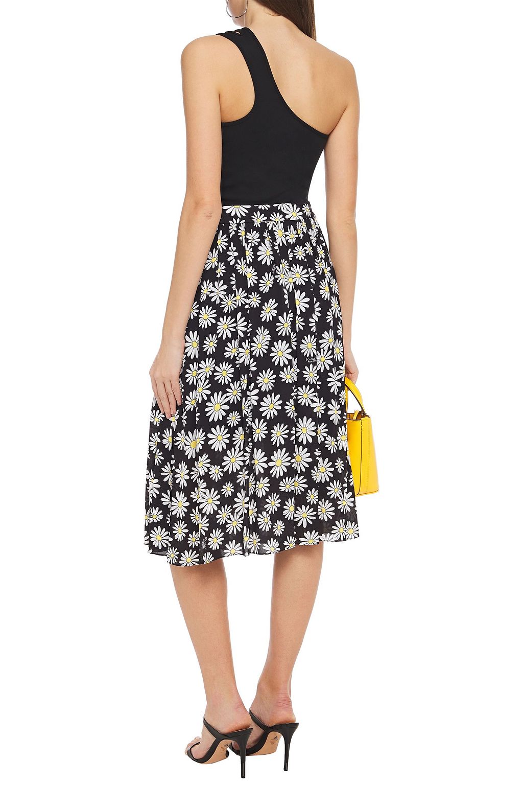 BOUTIQUE MOSCHINO Gathered floral-print crepe skirt
