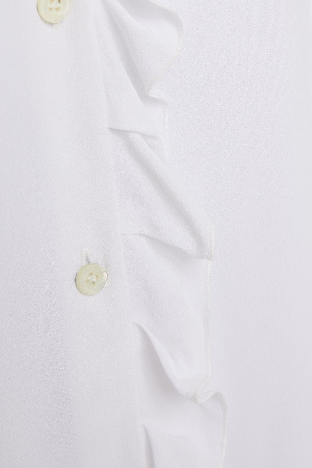 BOUTIQUE MOSCHINO Ruffle-trimmed crepe blouse