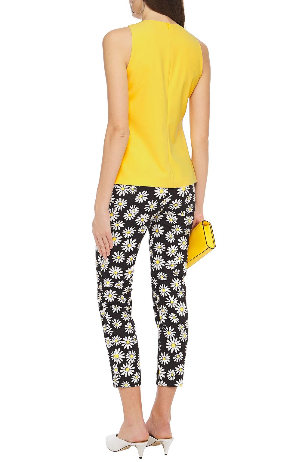 BOUTIQUE MOSCHINO Bow-embellished stretch-cady top