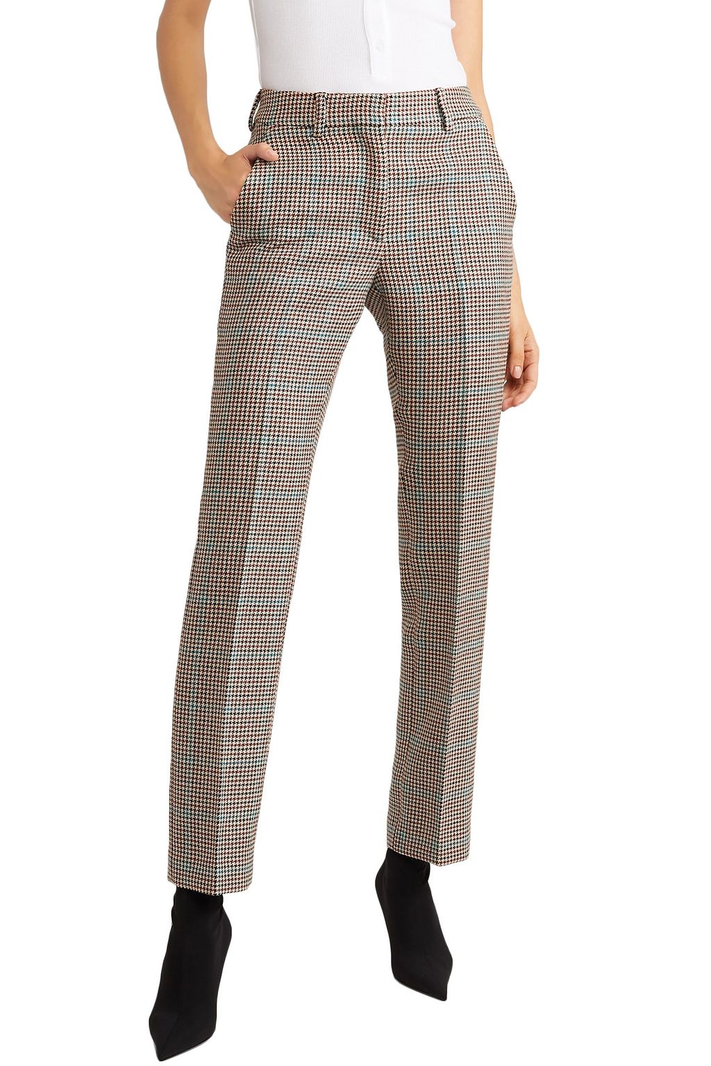 off white houndstooth pants