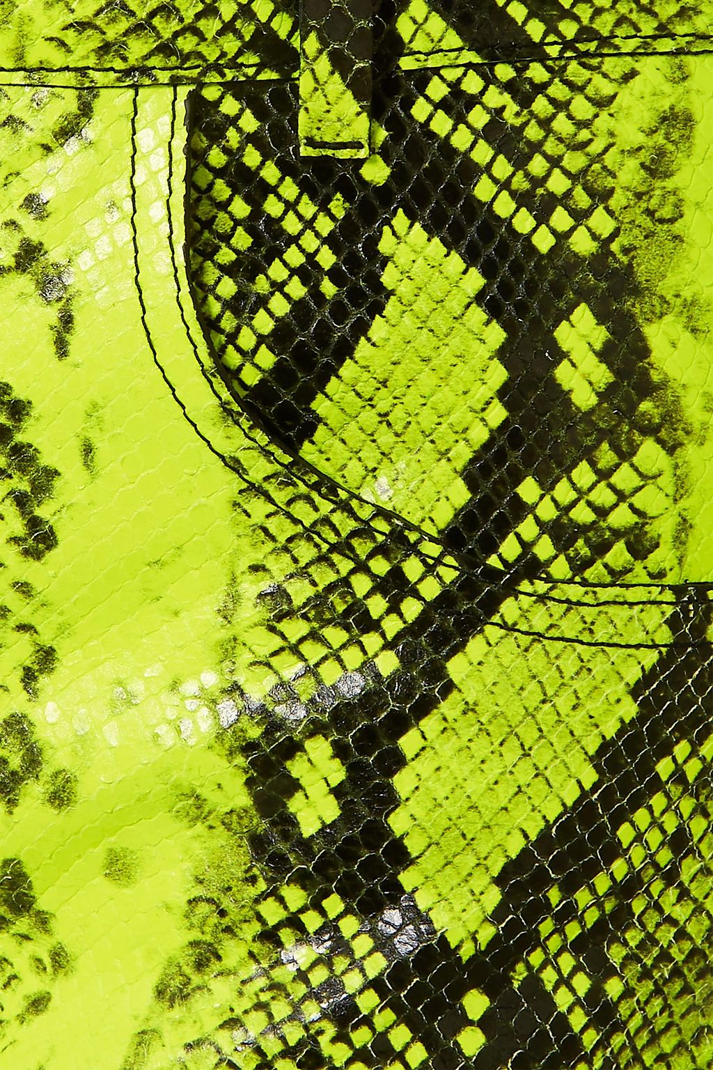 OFF-WHITE™ Neon snake-effect leather straight-leg pants