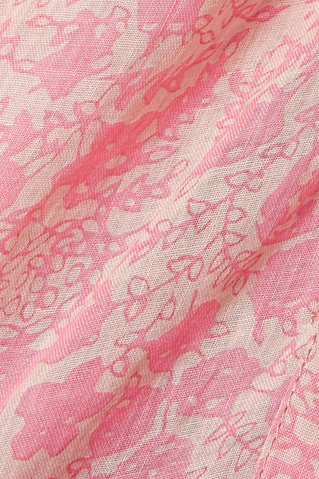 YVONNE S Angelica ruffled floral-print linen tunic