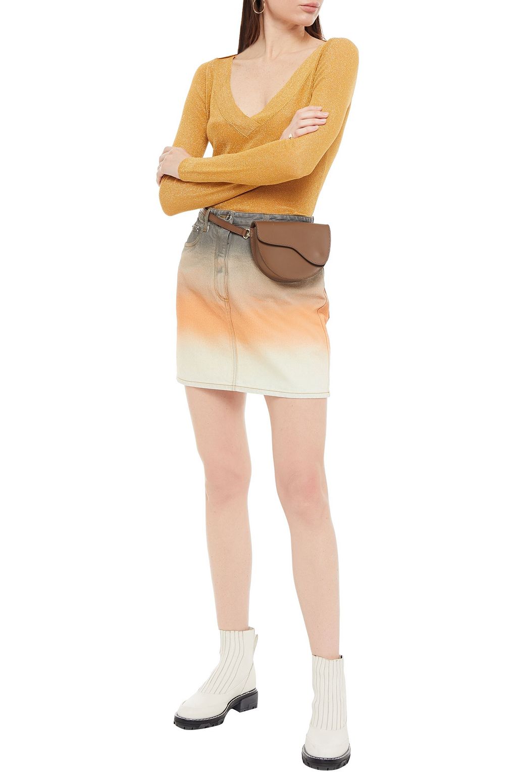 MISSONI Dégradé denim mini skirt
