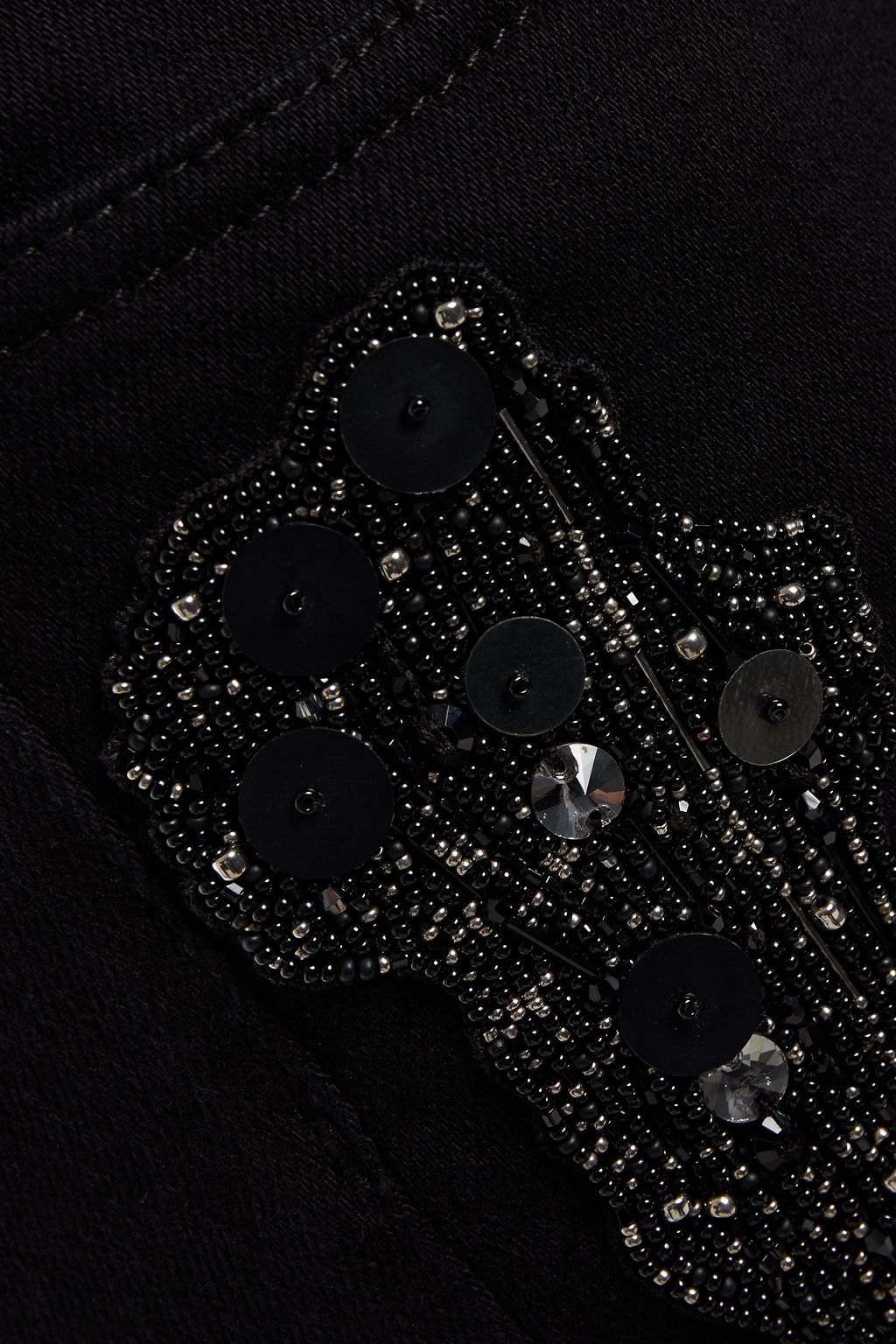 7 FOR ALL MANKIND Embellished mid-rise slim-leg jeans