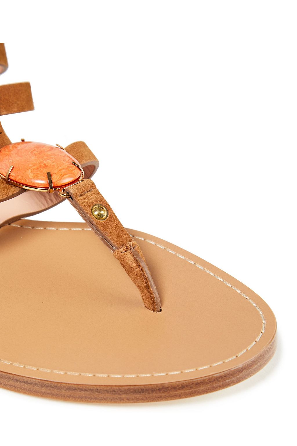 ALBERTA FERRETTI Embellished suede sandals