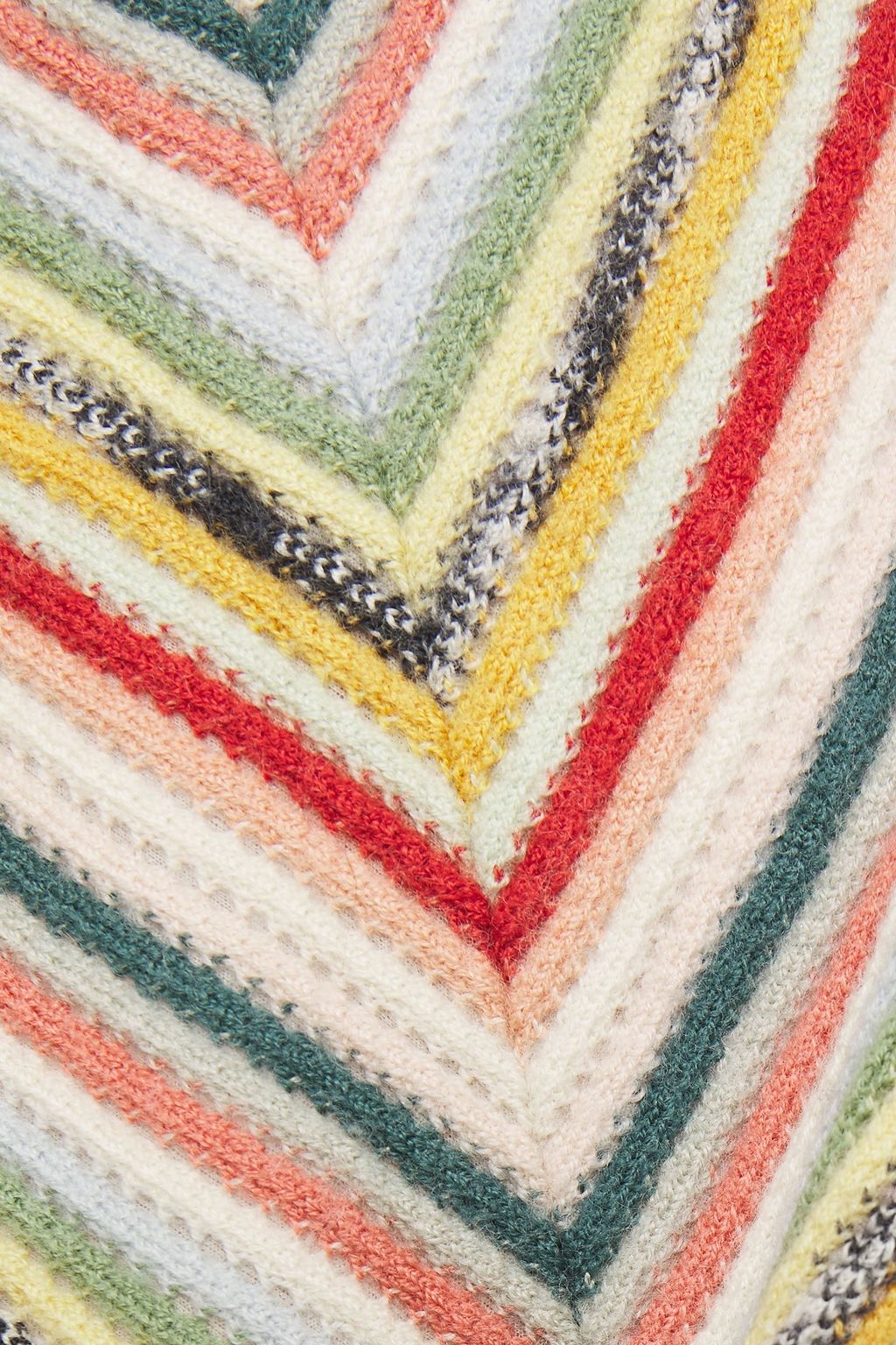 MISSONI Crochet-knit wool-blend mini skirt
