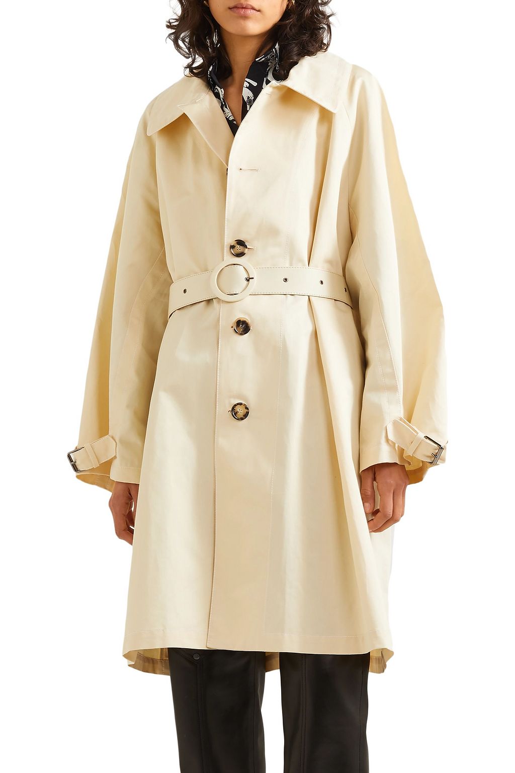 MARNI Belted cotton and linen-blend canvas coat