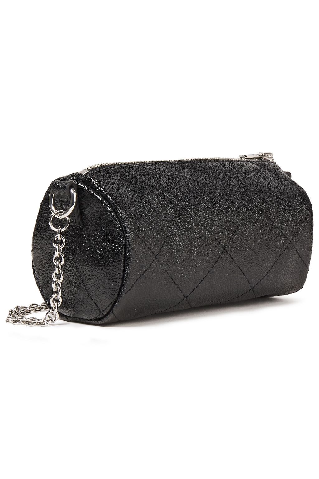 MCQ ALEXANDER MCQUEEN Quilted pebbled-leather shoulder bag