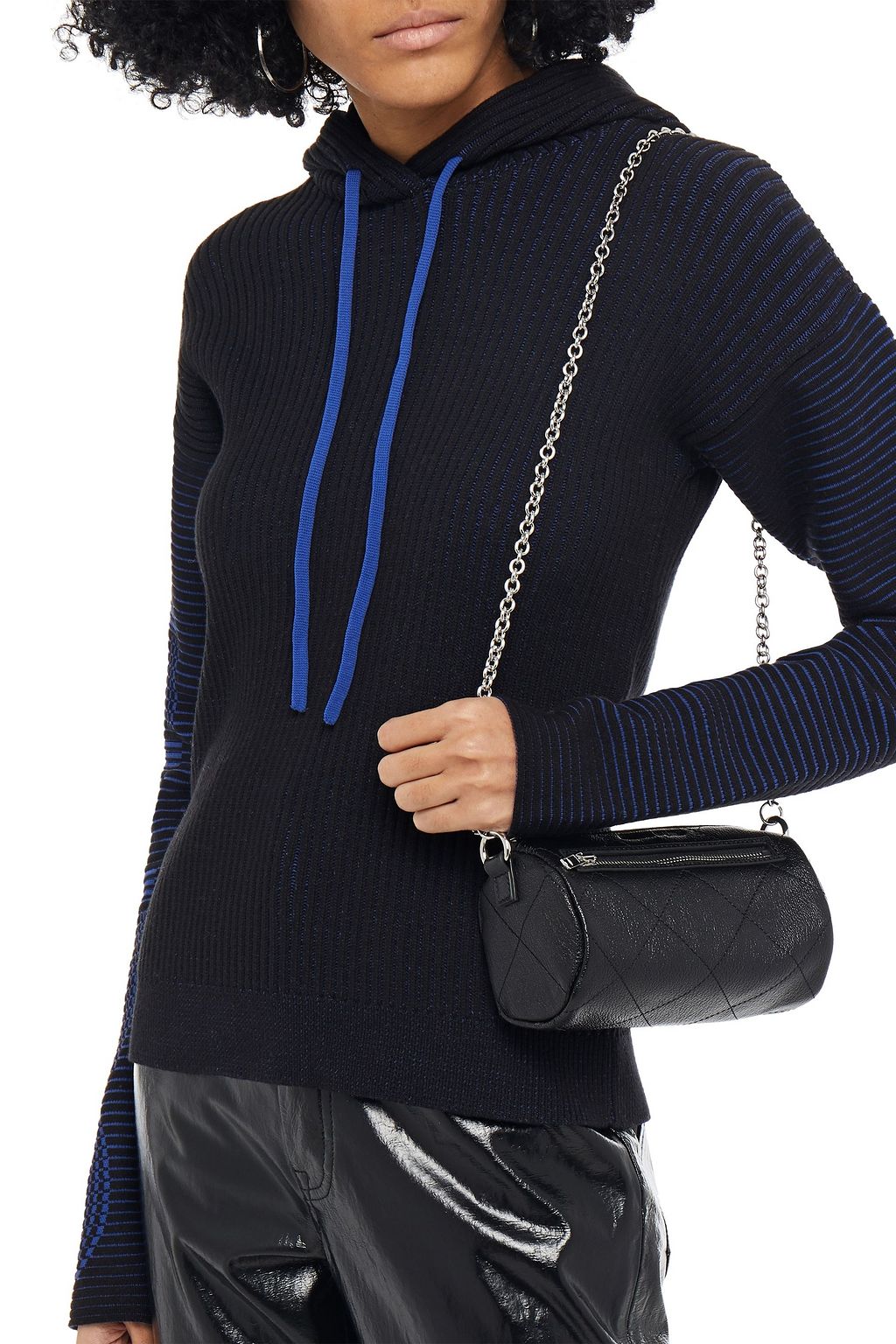 MCQ ALEXANDER MCQUEEN Quilted pebbled-leather shoulder bag