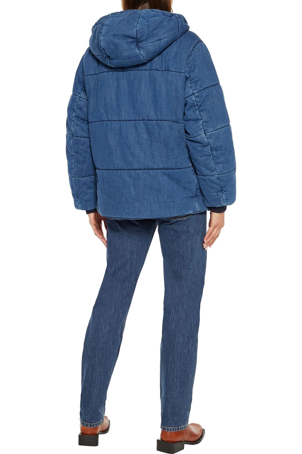 RAG & BONE Gesteppte Kapuzenjacke aus Denim