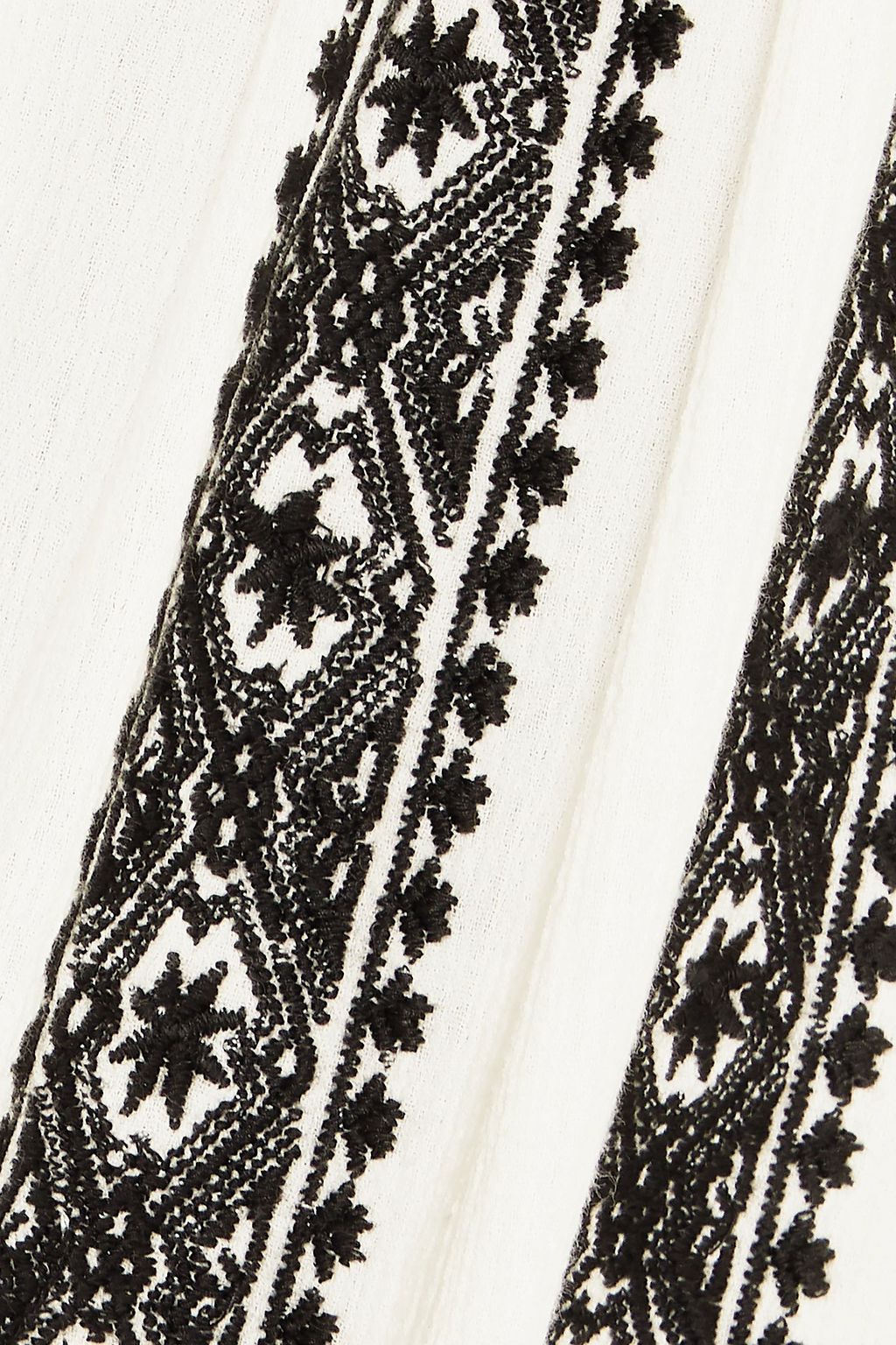 THE GREAT. The Journey embroidered cotton-gauze top
