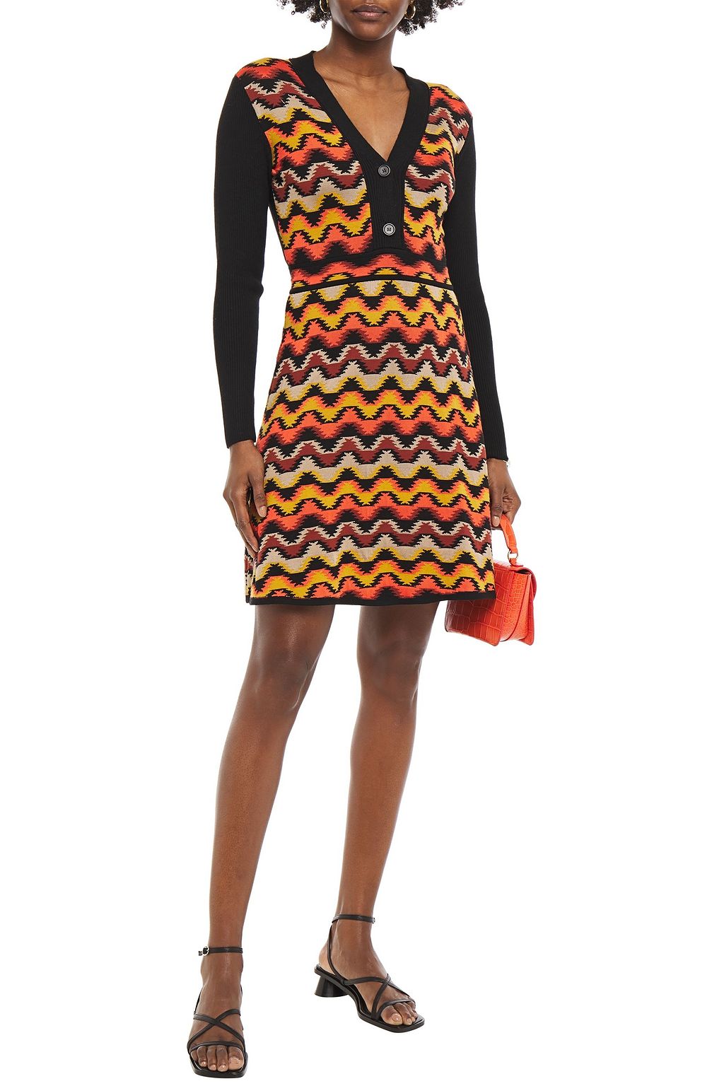 M MISSONI Paneled wool mini dress