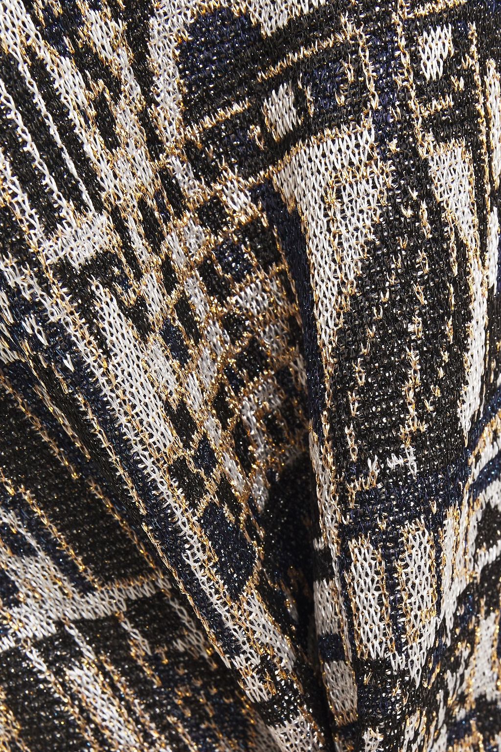 MISSONI Metallic jacquard-knit mini dress