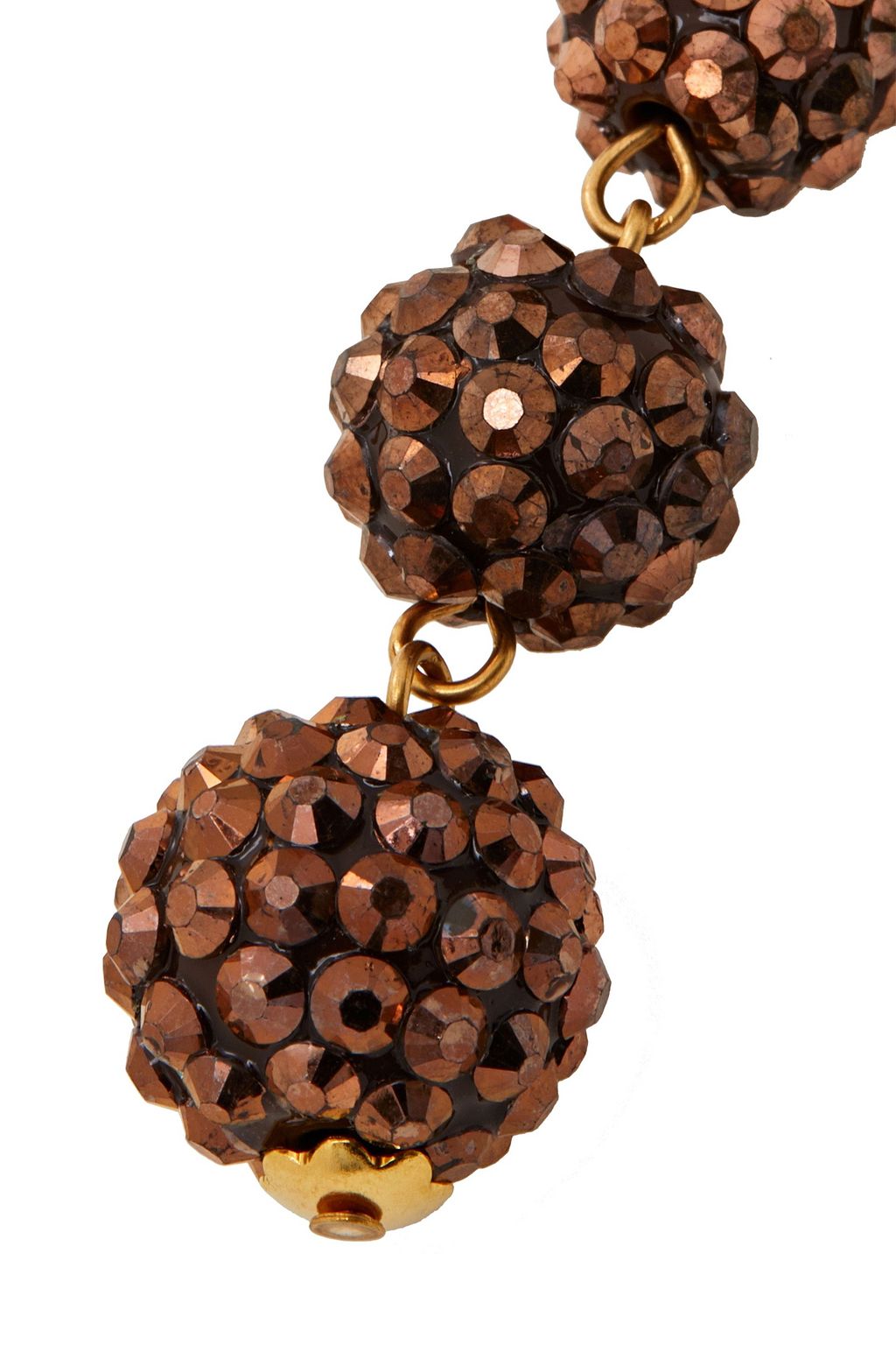KENNETH JAY LANE 22-karat gold-plated bead earrings