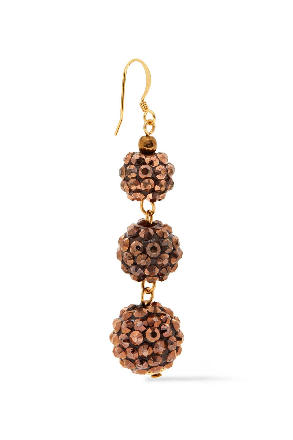KENNETH JAY LANE 22-karat gold-plated bead earrings