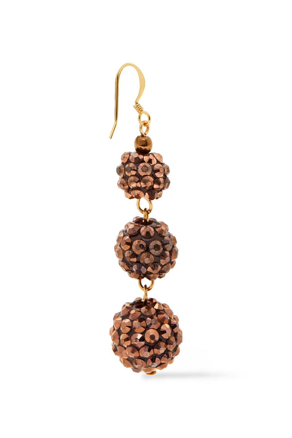 KENNETH JAY LANE 22-karat gold-plated bead earrings