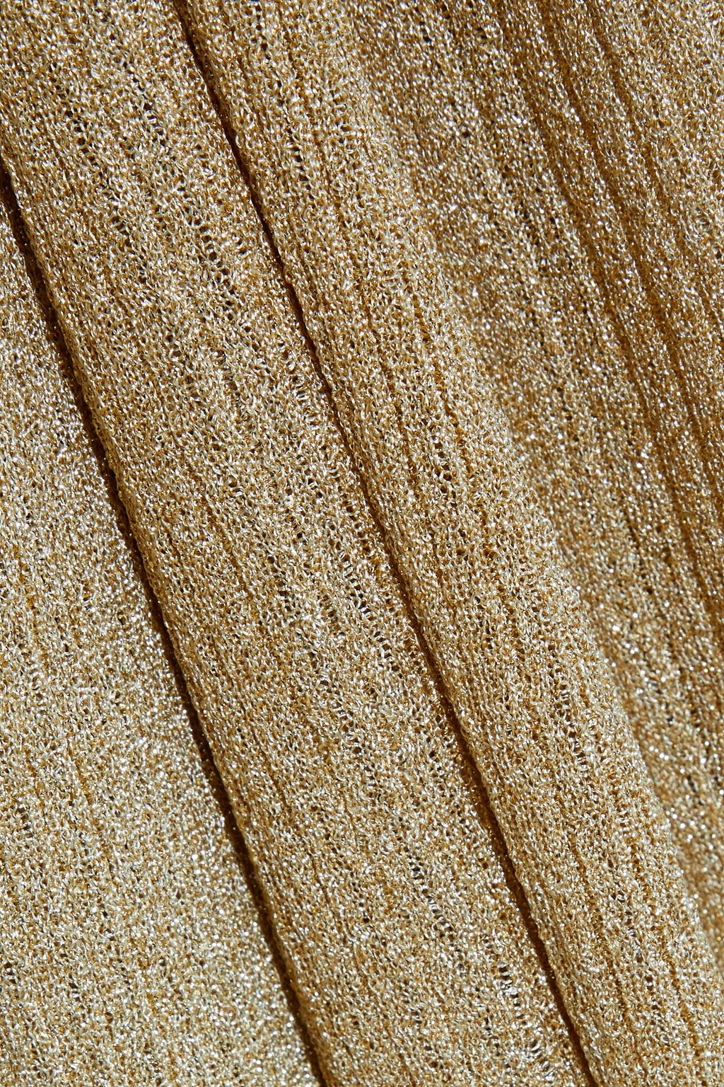 M MISSONI Metallic ribbed-knit cardigan