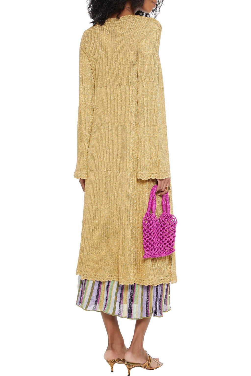 M MISSONI Metallic ribbed-knit cardigan