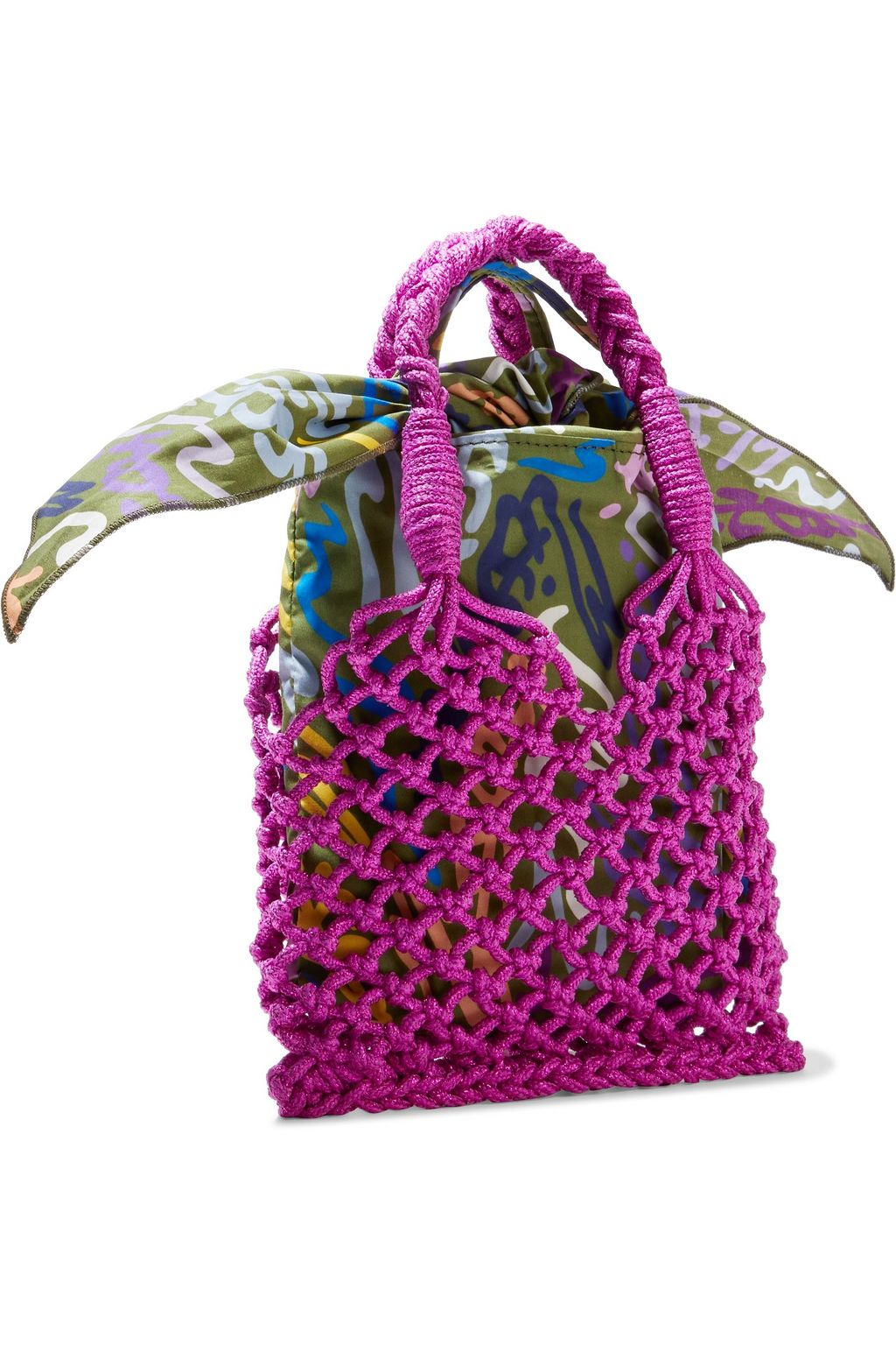 M MISSONI Metallic macramé tote
