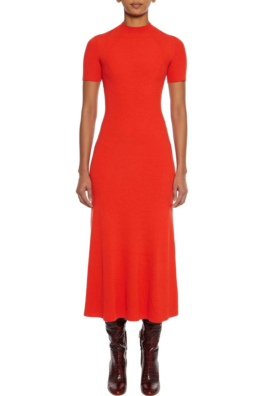 GABRIELA HEARST Clare ribbed wool midi dress