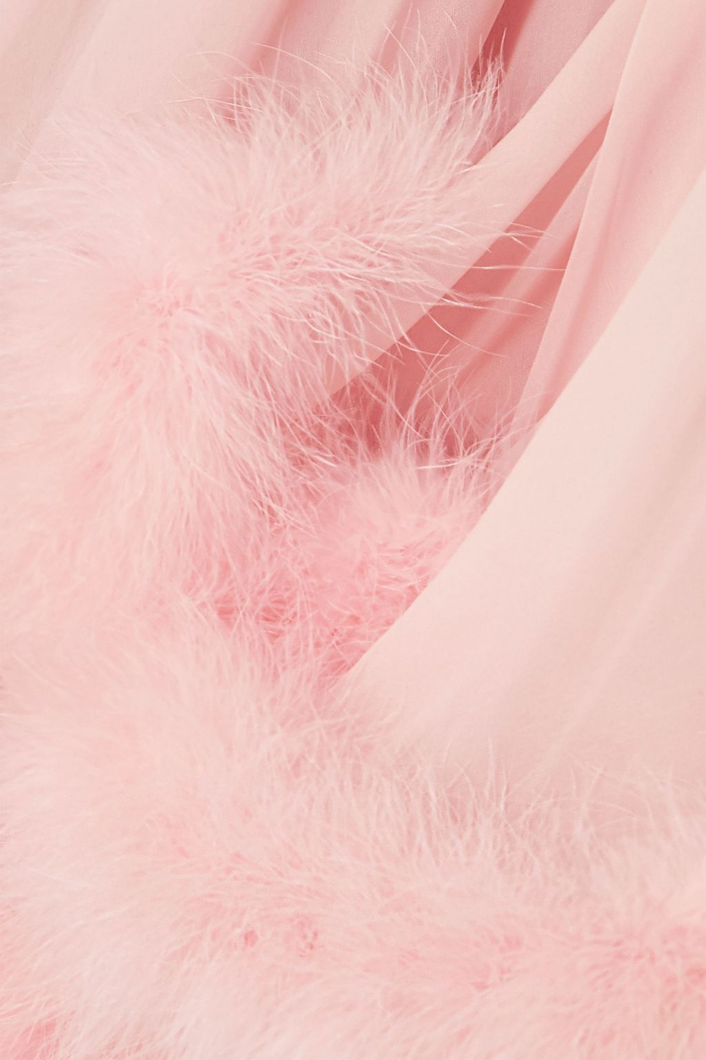DOLCE&GABBANA Feather-embellished silk-chiffon cape