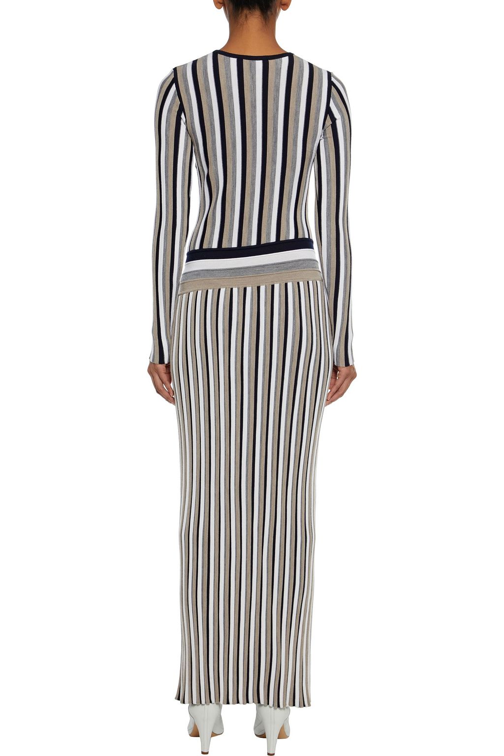 GABRIELA HEARST Elisabeth pleated striped wool maxi dress