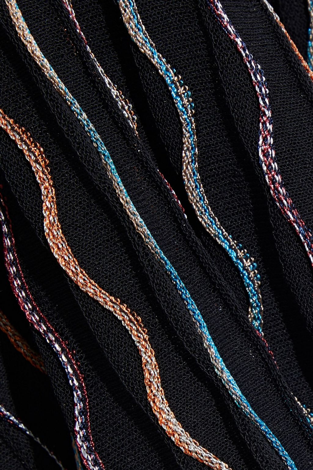 M MISSONI Pleated crochet-knit cotton-blend tank